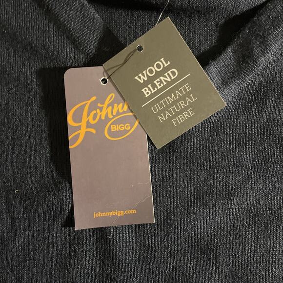*NEW* Johnny Bigg Men's Pullover 6XL V-Neck Navy Sweater Wool Blend - Picture 5 of 9
